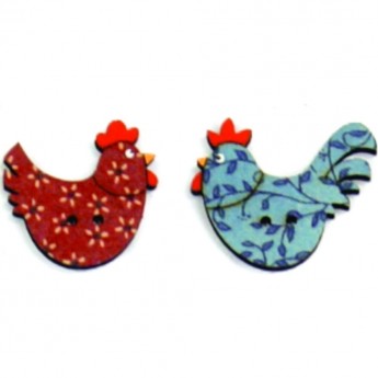 Декоративные пуговицы Курицы AURORA AU-B4625