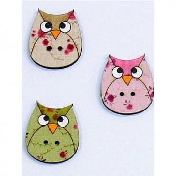 Декоративные пуговицы Совы AURORA AU-B4537