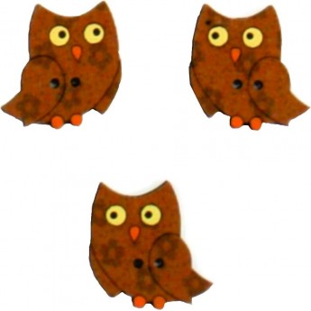 Декоративные пуговицы Совы AURORA AU-B4556