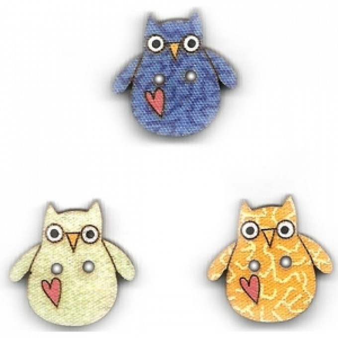 Декоративные пуговицы Совы AURORA AU-B4762