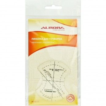 Линейка для пэчворка Яблочный огрызок 6 см AURORA AU-6177