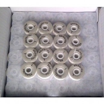 Нижняя нить AURORA Bobbins № 75D/2, 120 м x 1 шт, белая. Нижняя нить AURORA Bobbins № 75D/2, 120 м x 1 шт, белая.